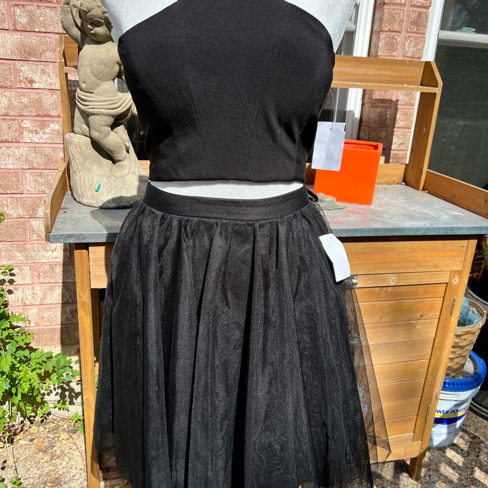 NEW Blondie Nites Black Circle Tulle Skirt Size 1